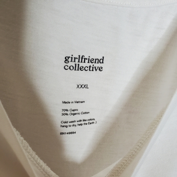 Girlfriend Collective White High Neck Cupro Tank Top - Picture 7 of 7